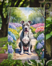 Load image into Gallery viewer, Pit Bull Terrier Spring Path Garden Flag  – Dog-Themed Floral Outdoor Decor
