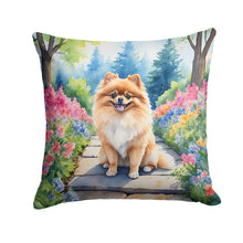 Load image into Gallery viewer, Pomeranian Spring Path Throw Pillow