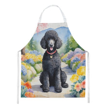 Load image into Gallery viewer, Black Poodle Spring Path Apron – Artist-Designed Kitchen, BBQ &amp; Craft Apron