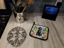 Load image into Gallery viewer, Black Poodle Spring Path Pot Holders - Set of 2 Decorative Kitchen Helpers | Made in the USA
