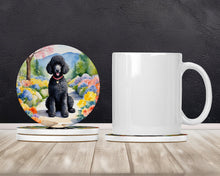 Load image into Gallery viewer, Black Poodle Spring Path Large Sandstone Coasters Pack of 4