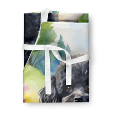 Load image into Gallery viewer, Black Poodle Spring Path Apron – Artist-Designed Kitchen, BBQ &amp; Craft Apron