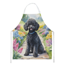 Load image into Gallery viewer, Black Poodle Spring Path Apron – Artist-Designed Kitchen, BBQ &amp; Craft Apron