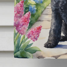 Load image into Gallery viewer, Black Poodle Spring Path House Flag