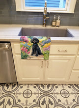 Load image into Gallery viewer, Black Poodle Spring Path Kitchen Towel