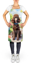 Load image into Gallery viewer, Chocolate Poodle Spring Path Apron – Artist-Designed Kitchen, BBQ &amp; Craft Apron