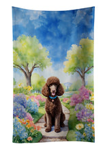 Load image into Gallery viewer, Chocolate Poodle Spring Path Kitchen Towel