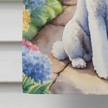 Load image into Gallery viewer, White Poodle Spring Path House Flag