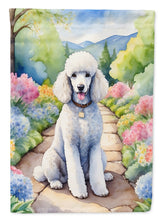 Load image into Gallery viewer, White Poodle Spring Path House Flag