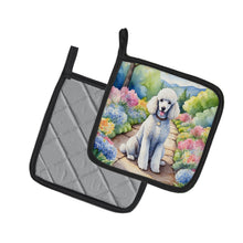 Load image into Gallery viewer, White Poodle Spring Path Pot Holders - Set of 2 Decorative Kitchen Helpers | Made in the USA
