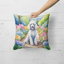 Load image into Gallery viewer, White Poodle Spring Path Throw Pillow