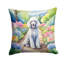 Load image into Gallery viewer, White Poodle Spring Path Throw Pillow