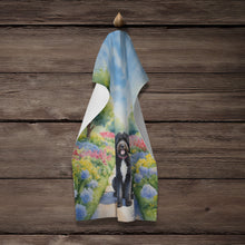 Load image into Gallery viewer, Portuguese Water Dog Spring Path Kitchen Towel
