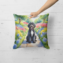 Load image into Gallery viewer, Portuguese Water Dog Spring Path Throw Pillow