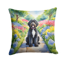 Load image into Gallery viewer, Portuguese Water Dog Spring Path Throw Pillow