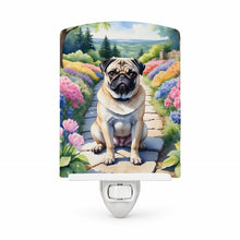 Load image into Gallery viewer, Pug Spring Path Ceramic Night Light Compact, UL-Certified, Ideal for Bedroom, Bathroom, Nursery, Hallway, Kitchen, 6x4x3, Multicolor