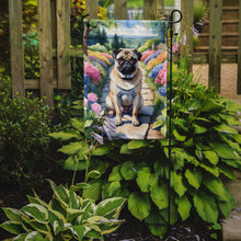 Load image into Gallery viewer, Pug Spring Path Garden Flag  – Dog-Themed Floral Outdoor Decor