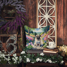 Load image into Gallery viewer, Pug Spring Path Throw Pillow