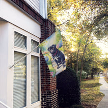 Load image into Gallery viewer, Black Pug Spring Path House Flag