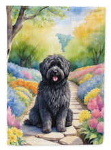 Load image into Gallery viewer, Puli Spring Path Garden Flag  – Dog-Themed Floral Outdoor Decor