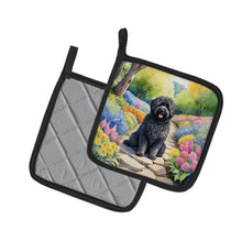 Load image into Gallery viewer, Puli Spring Path Pot Holders - Set of 2 Decorative Kitchen Helpers | Made in the USA