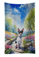 Load image into Gallery viewer, Rat Terrier Spring Path Kitchen Towel