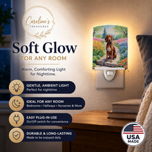 Load image into Gallery viewer, Redbone Coonhound Spring Path Ceramic Night Light Compact, UL-Certified, Ideal for Bedroom, Bathroom, Nursery, Hallway, Kitchen, 6x4x3, Multicolor
