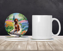 Load image into Gallery viewer, Redbone Coonhound Spring Path Large Sandstone Coasters Pack of 4