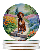 Load image into Gallery viewer, Redbone Coonhound Spring Path Large Sandstone Coasters Pack of 4