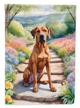 Load image into Gallery viewer, Rhodesian Ridgeback Spring Path House Flag