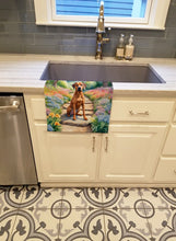 Load image into Gallery viewer, Rhodesian Ridgeback Spring Path Kitchen Towel