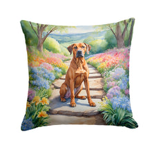 Load image into Gallery viewer, Rhodesian Ridgeback Spring Path Throw Pillow