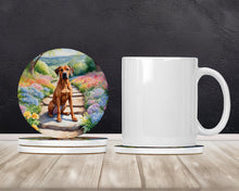 Load image into Gallery viewer, Rhodesian Ridgeback Spring Path Large Sandstone Coasters Pack of 4