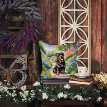 Load image into Gallery viewer, Rottweiler Spring Path Throw Pillow