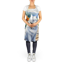 Load image into Gallery viewer, Samoyed Spring Path Apron – Artist-Designed Kitchen, BBQ &amp; Craft Apron