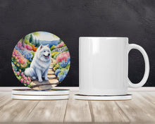 Load image into Gallery viewer, Samoyed Spring Path Large Sandstone Coasters Pack of 4