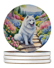 Load image into Gallery viewer, Samoyed Spring Path Large Sandstone Coasters Pack of 4