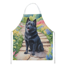 Load image into Gallery viewer, Schipperke Spring Path Apron – Artist-Designed Kitchen, BBQ &amp; Craft Apron