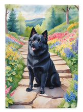 Load image into Gallery viewer, Schipperke Spring Path House Flag