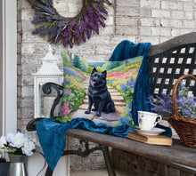 Load image into Gallery viewer, Schipperke Spring Path Throw Pillow