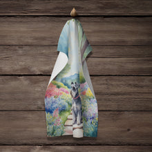 Load image into Gallery viewer, Schnauzer Spring Path Kitchen Towel