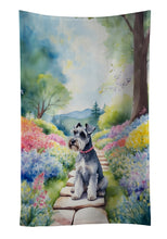 Load image into Gallery viewer, Schnauzer Spring Path Kitchen Towel