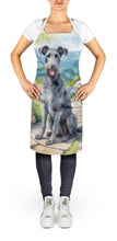 Load image into Gallery viewer, Scottish Deerhound Spring Path Apron – Artist-Designed Kitchen, BBQ &amp; Craft Apron