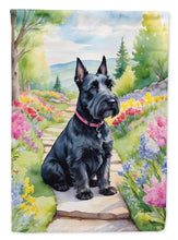 Load image into Gallery viewer, Scottish Terrier Spring Path Garden Flag  – Dog-Themed Floral Outdoor Decor