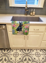 Load image into Gallery viewer, Scottish Terrier Spring Path Kitchen Towel