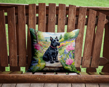 Load image into Gallery viewer, Scottish Terrier Spring Path Throw Pillow - 14x14 Decorative Pillow – Art for Your Home &amp; Patio