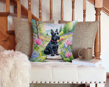 Load image into Gallery viewer, Scottish Terrier Spring Path Throw Pillow - 14x14 Decorative Pillow – Art for Your Home &amp; Patio