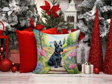 Load image into Gallery viewer, Scottish Terrier Spring Path Throw Pillow - 14x14 Decorative Pillow – Art for Your Home &amp; Patio