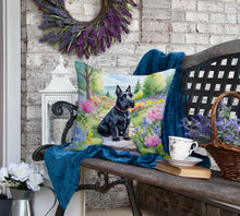 Load image into Gallery viewer, Scottish Terrier Spring Path Throw Pillow