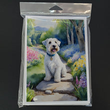 Load image into Gallery viewer, Sealyham Terrier Spring Path Greeting Cards - Blank Note Cards – 8-Pack of Artist-Designed Cards with Envelopes